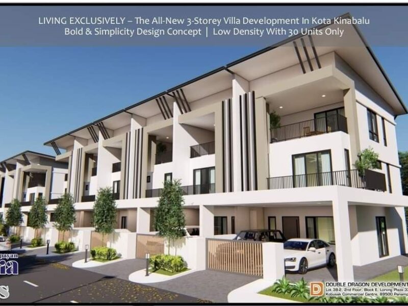 Riveria Villa 2.5 Storey New Landed Project Kepayan ( Booking Fee Only RM5000 )