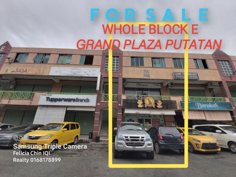 FOR SALE 3-Storey Shoplot at Grand Plaza Putatan ( Intermediate )