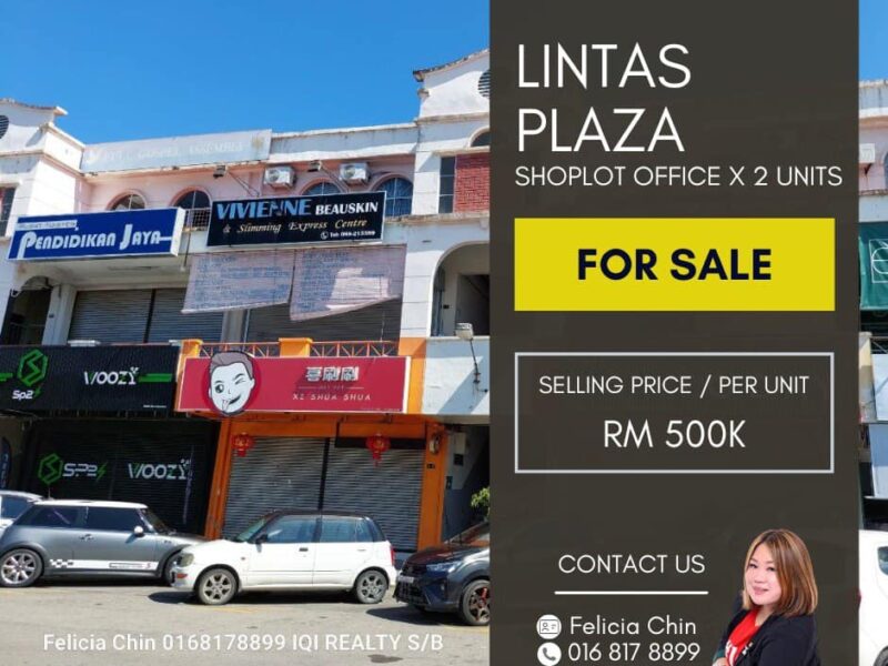 FOR SALE - LINTAS PLAZA SHOPLOT OFFICE