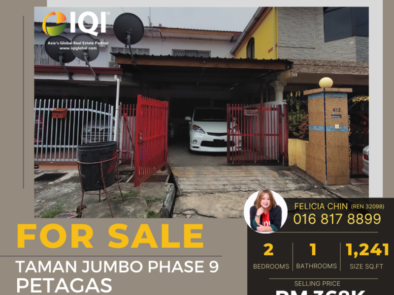 [FOR SALE ]TAMAN JUMBO PHSE 9, PETAGAS