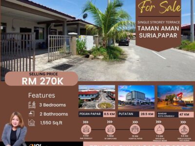 FOR SALE - TAMAN AMAN SURIA, PAPAR