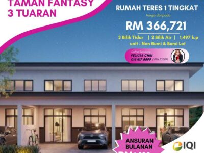 TAMAN FANTASY 3 @ TUARAN [ RUMAH TERES 1 TINGKAT ]