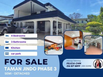 FOR SALE - TAMAN JINDO PHASE 3 SEMI D