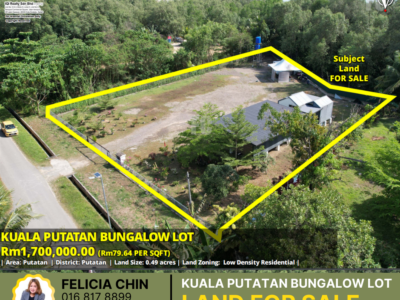 LAND FOR SALE - KUALA PUTATAN BUNGALOW LOT