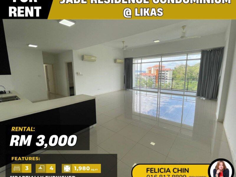 FOR RENT - JADE RESIDENCES CONDOMINIUM @ LIKAS