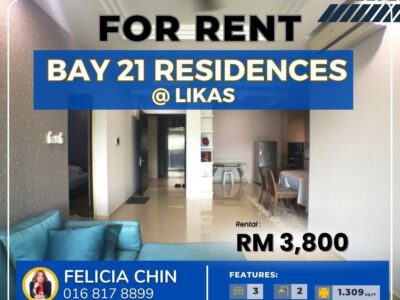 FOR RENT/ SALE - BAY 21 RESIDENCES @ LIKAS