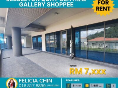 FOR RENT - JESSELTON QUAY CENTRAL GALLERY SHOPPEE | 1,851 SQ.FT