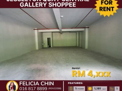 FOR RENT - JESSELTON QUAY CENTRAL GALLERY SHOPPEE | 1,181 SQ.FT