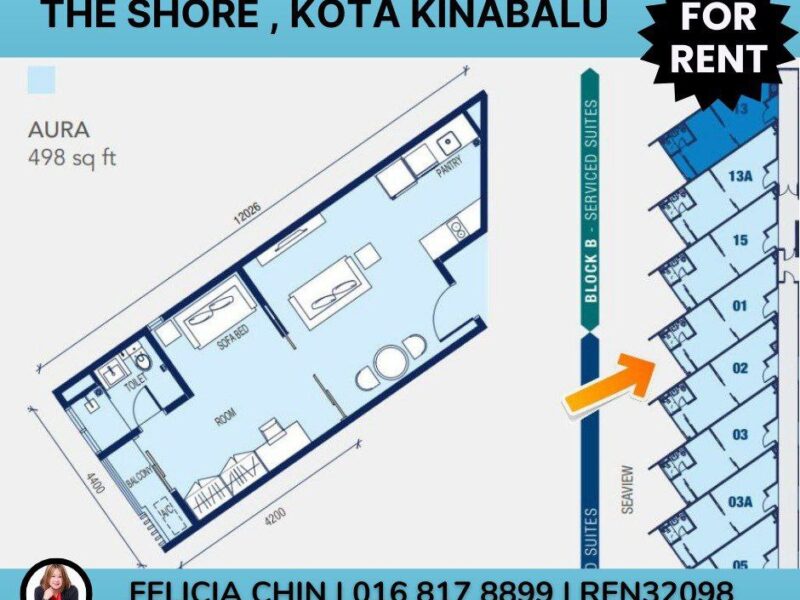 FOR RENT - THE SHORE, KOTA KINABALU