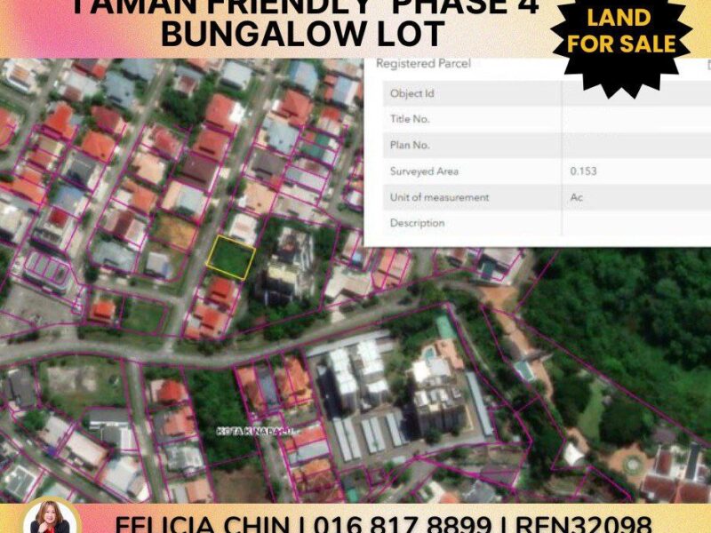 LAND FOR SALE - TAMAN FRIENDLY PH 4 BUNGALOW LOT