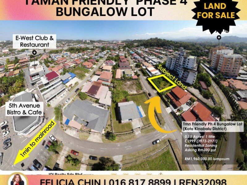 LAND FOR SALE - TAMAN FRIENDLY PH 4 BUNGALOW LOT