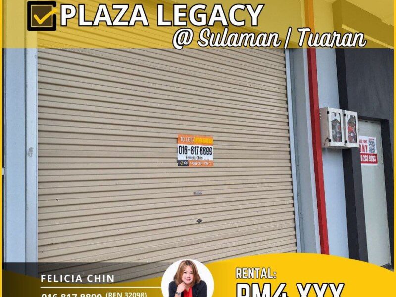 SHOPLOT FOR RENT - PLAZA LEGACY | LOT 44