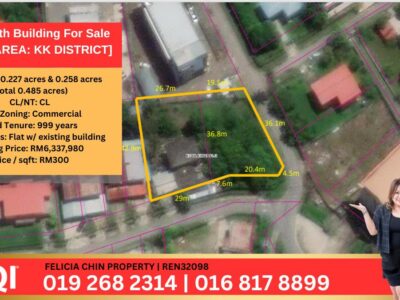 LAND WITH BUILDING FOR SALE [LIKAS AREA : KK DISTRICT]