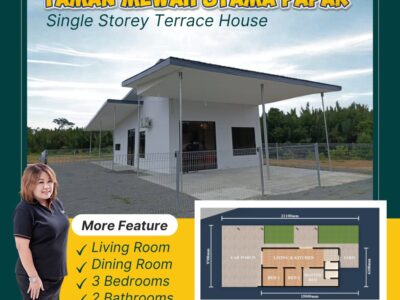 🏡SINGLE STOREY TERRACE HOUSE TAMAN MEWAH UTAMA @ PAPAR 1✨