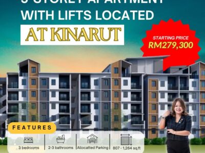 🏡5-Storey Apartment with Lifts located at Kinarut