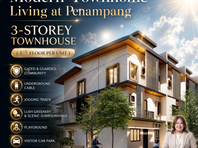 Modern low-density townhouse community in Penampang