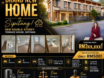 OWN A BRAND NEW HOME IN SIPITANG!