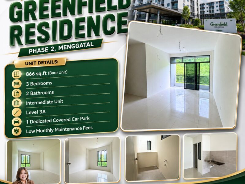 FOR SALE | GREENFIELD RESIDENCE PHASE 2, MENGGATAL